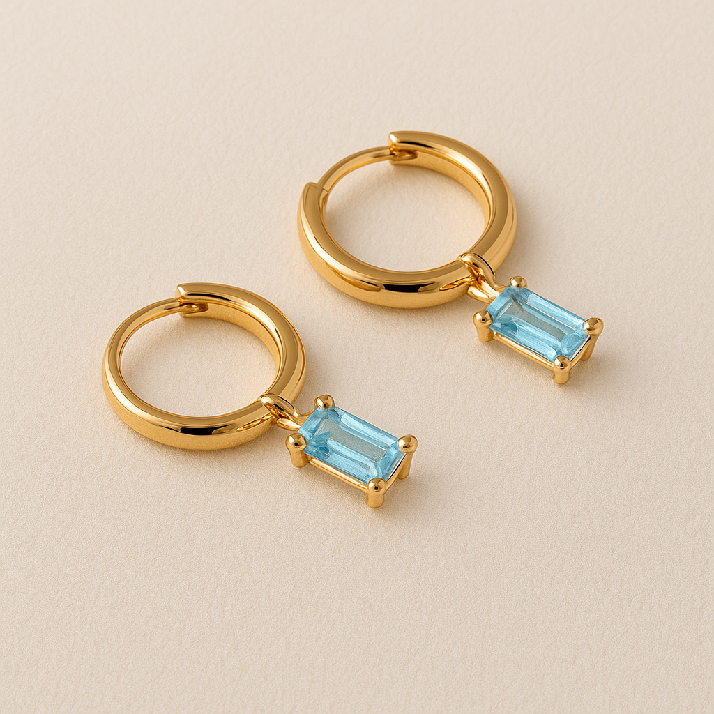 VIP-BELLA Gouden Birthstone Hoops