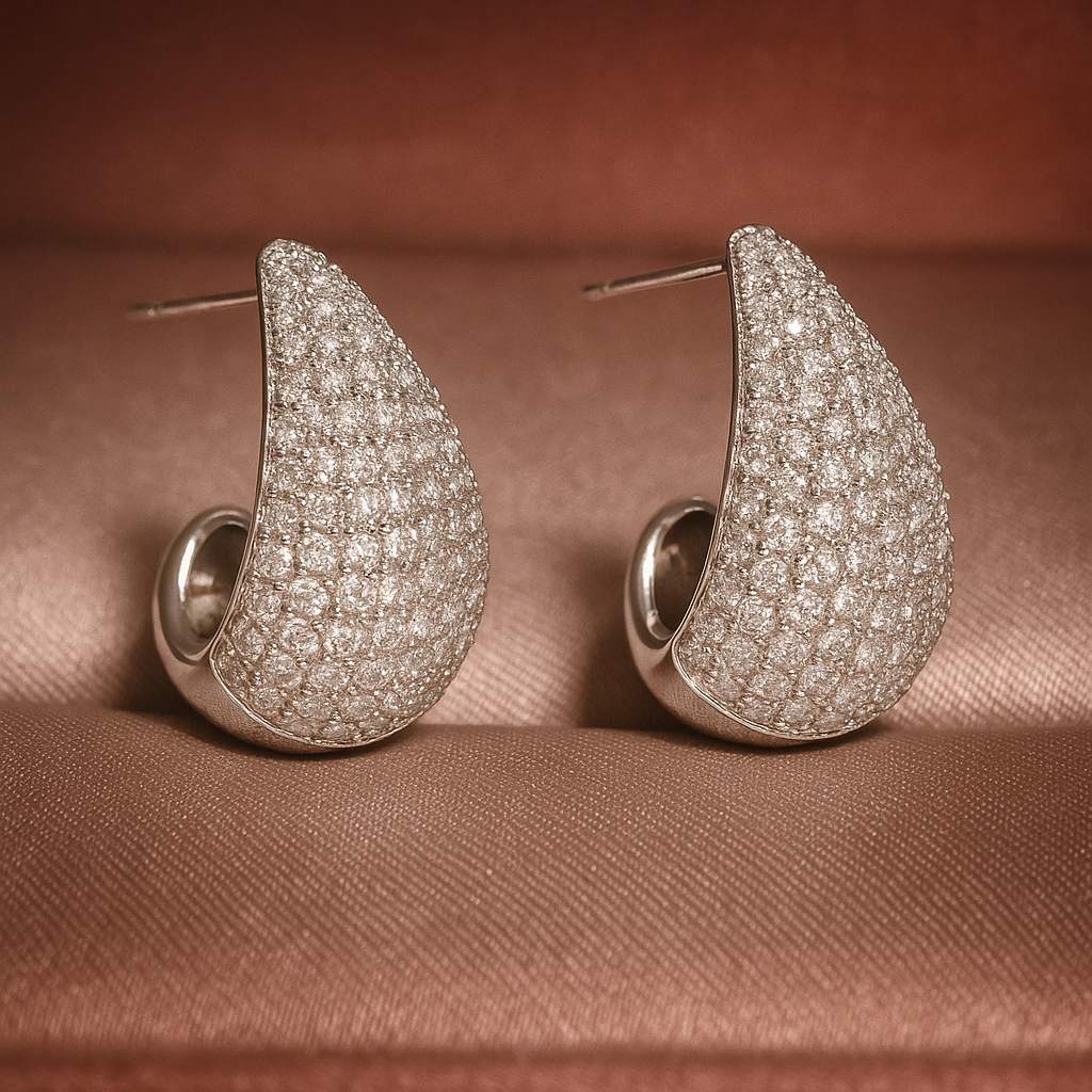 ELLA Zilveren Waterdruppel Oorbellen