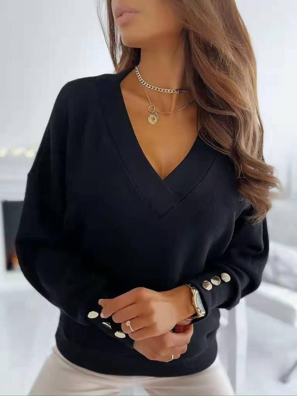 Maglione chic con scollo a V | HEXGLAM™ 