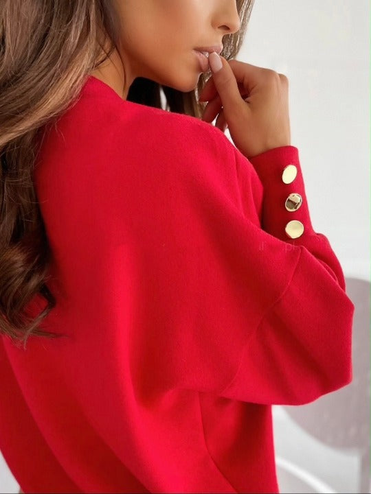 Maglione chic con scollo a V | HEXGLAM™ 