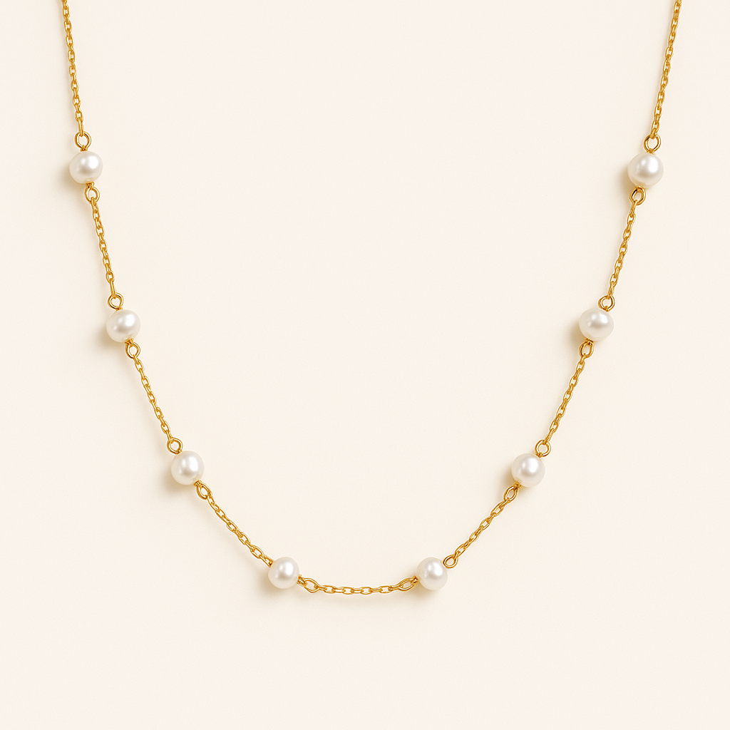 LANEY Gouden Parelketting