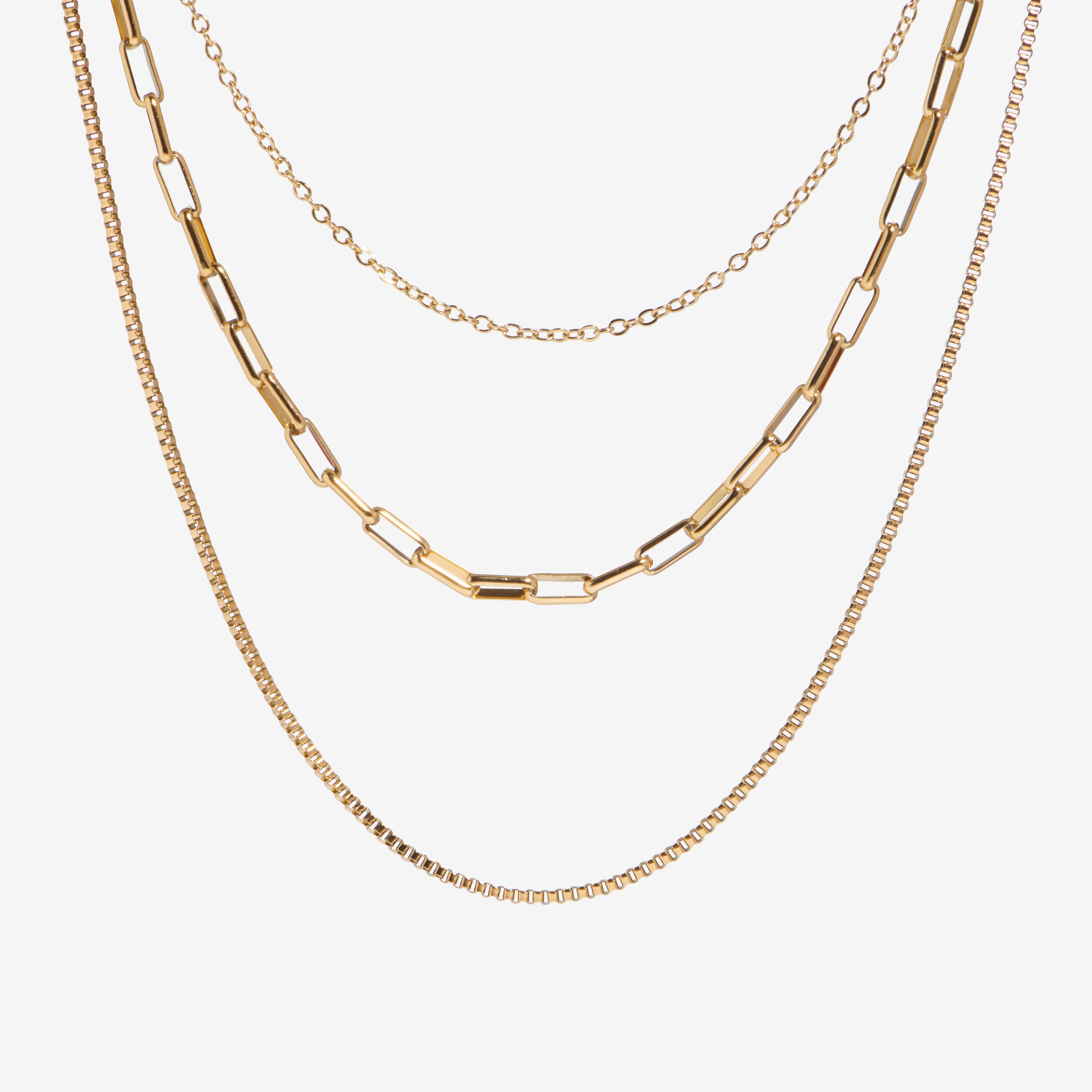SOLARA Gouden Gelaagde Choker