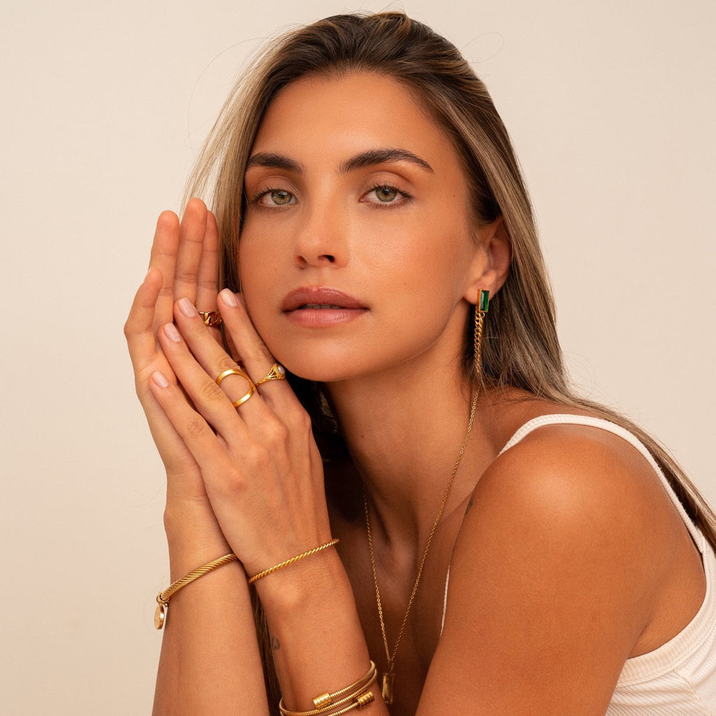 ESMERALDA Gouden Chain Oorbellen