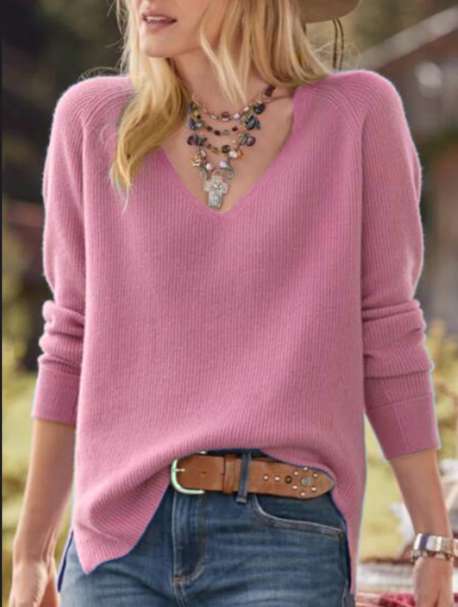 Maglione casual con scollo a V | HEXGLAM™