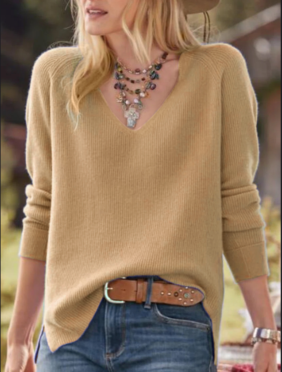 Maglione casual con scollo a V | HEXGLAM™