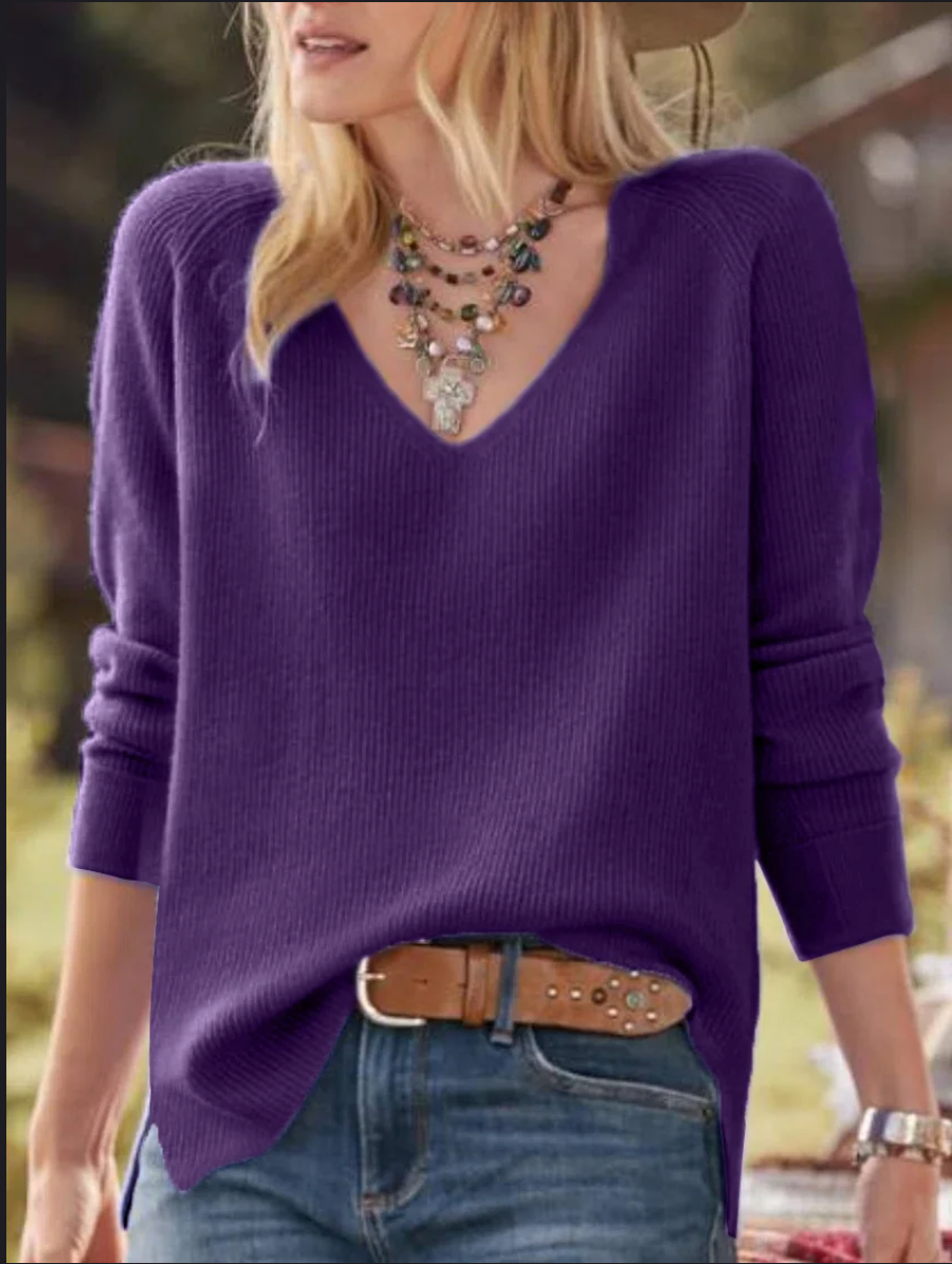 Maglione casual con scollo a V | HEXGLAM™