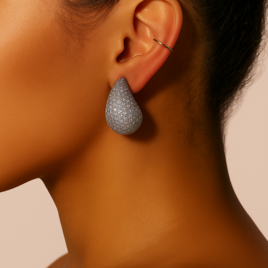 ELLA Zilveren Waterdruppel Oorbellen