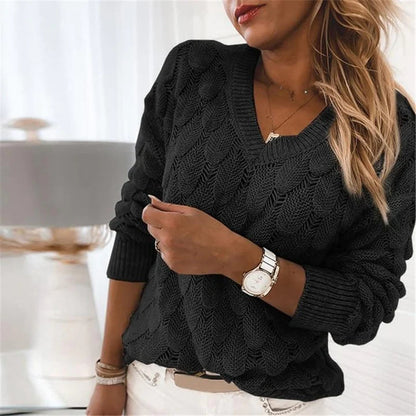 Maglione in maglia con scollo a V | HEXGLAM™ 