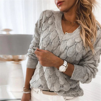 Maglione in maglia con scollo a V | HEXGLAM™ 
