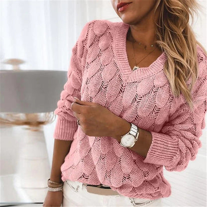 Maglione in maglia con scollo a V | HEXGLAM™ 